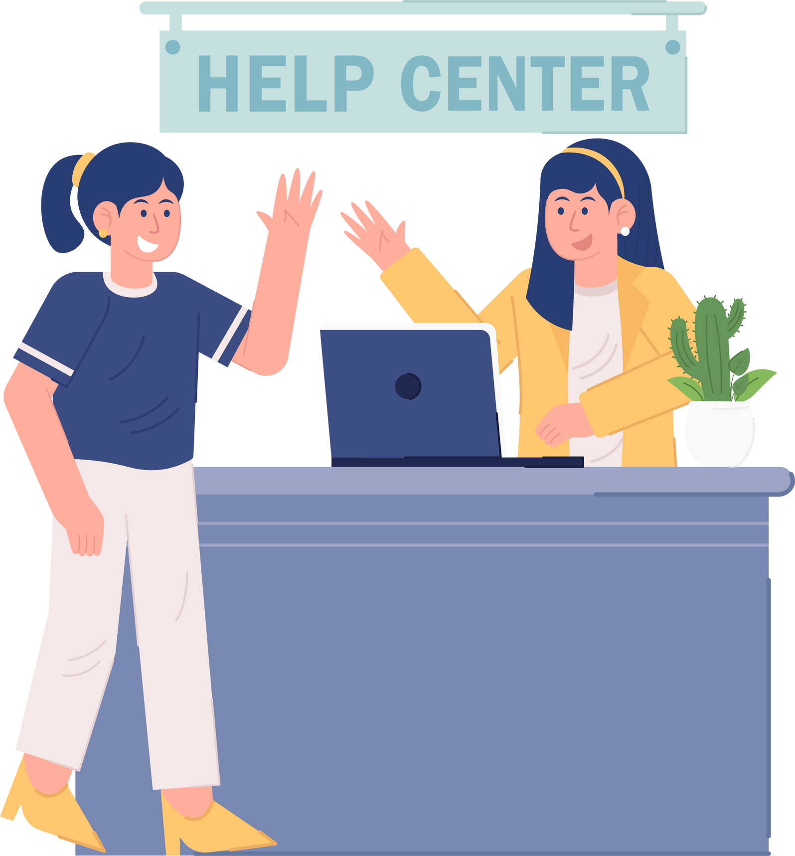 Customer Help Center Illustration